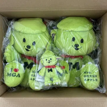 MGA 미세스 그린 애플 멀루 봉제 인형 2개 + 키링 1개