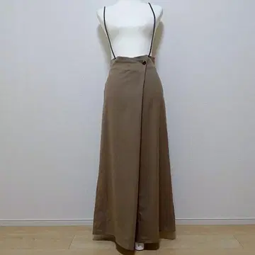 LUCA 루카 오버롤 와이드 팬츠 베이지 예쁜 서스펜더