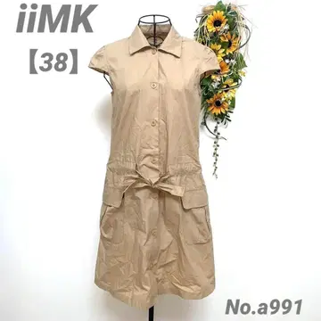 iiMK 미쉘클랑 무릎 기장 원피스 38/M 반팔 캐주얼 귀여운