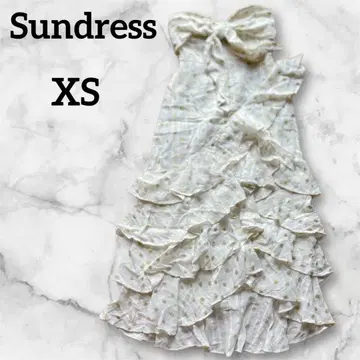 sundress [XS] 화이트 프릴 스커트 프릴 스커트 롱 기장