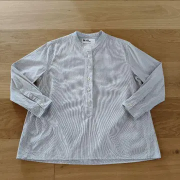 MHL. 노카라 셔츠 스트라이프 사이즈 2