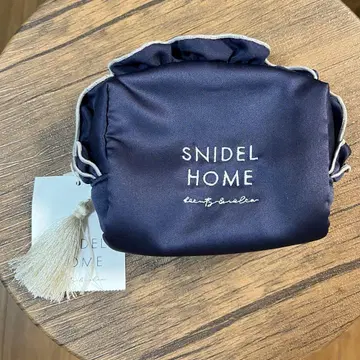 SNIDEL HOME 스나이델 홈 네이비 프릴 파우치