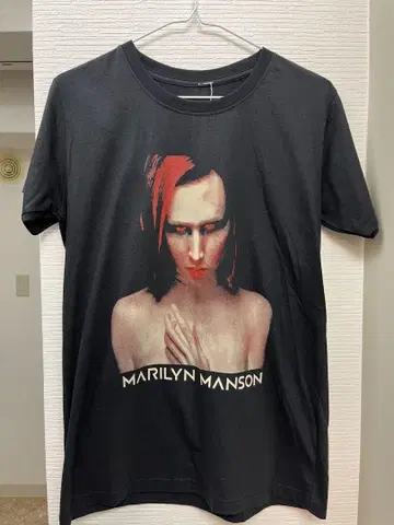 MARILYN MANSON 그래픽 티셔츠 블랙