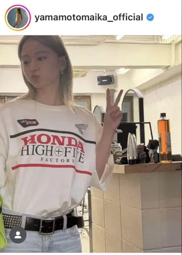 야마모토 마이카 미사용 새상품 HONDAT 셔츠