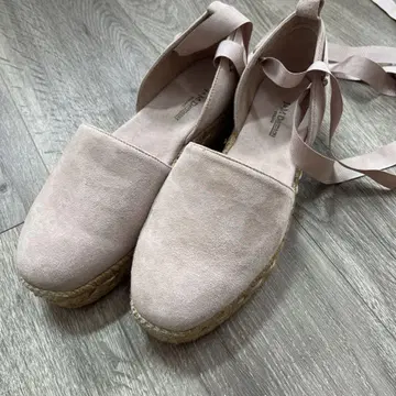 J&M DAVIDSON 에스파드리유 핑크 베이지 사이즈 37
