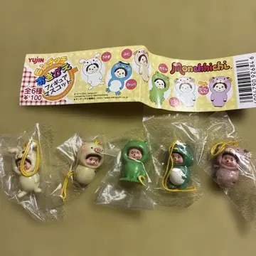 몬치치 옷 갈아입기 피규어 마스코트 5개 세트(레어 1종)