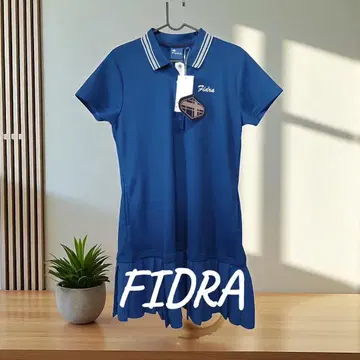 '새상품' FIDRA 블루 폴로 드레스 프릴 밑단