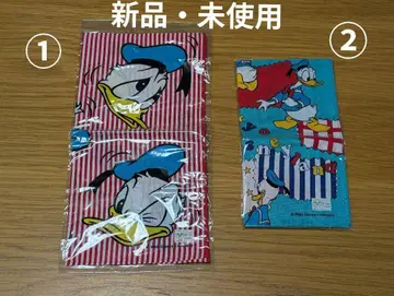 디즈니 도날드 덕 손수건 2장 세트 미사용 새상품