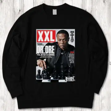 Dr Dre XXL MAGAZINE 랩 티 블랙 맨투맨 XL