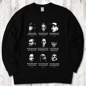 hiphoplegends mono 랩 티 블랙 맨투맨 XL