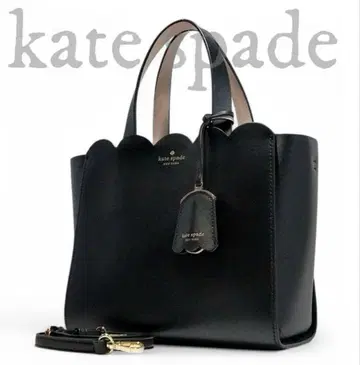 kate spade 스캘럽 엣지 백 미디엄 블랙