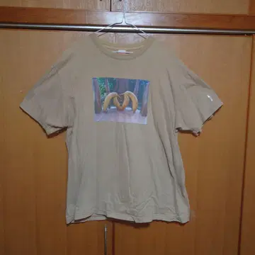 바나나 디자인 티셔츠 2XL 베이지