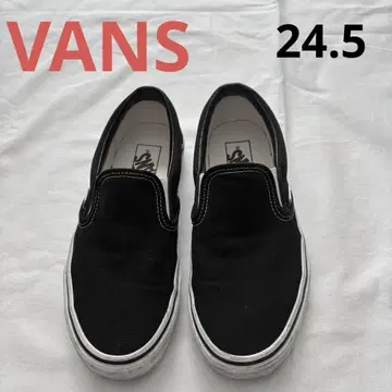 VANS 반스 슬립온 블랙 스니커즈 여성용 블랙 24.5