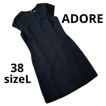 ADORE 어도어 미니 원피스 블랙 슬리브리스 포멀