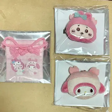 치이카와 산리오 헤어 클립 미니 복조리 가재 헌책방 마이멜로디