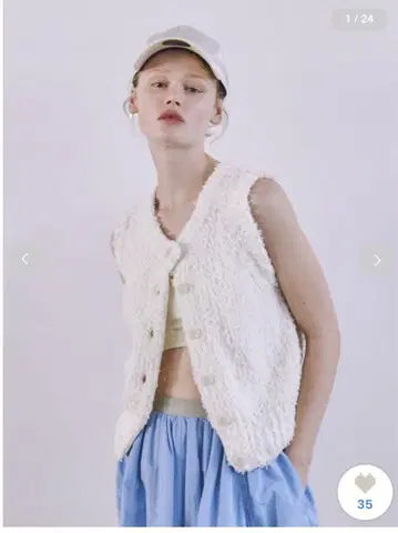 emmi atelier/2way 프린지 니트 베스트