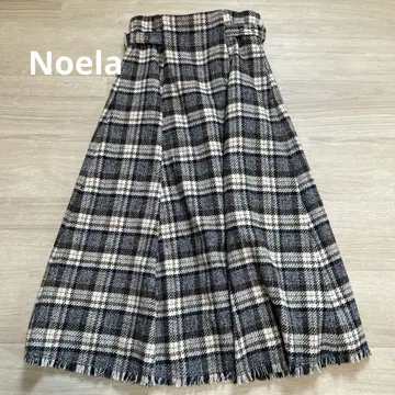 Noela 체크 무늬 롱 스커트