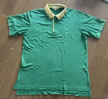 TRUSSARDI 그린 컬러 피케 셔츠 구제 의류 빈티지 L 사이즈