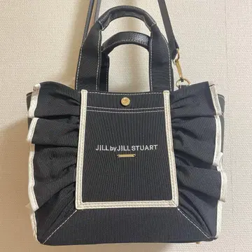 JILL BY JILLSTUART 프레임 프릴 토트 소 블랙