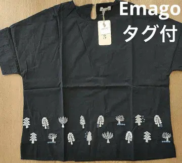 택 포함 새상품 emago 티셔츠 블라우스 풀오버 라임 잉크
