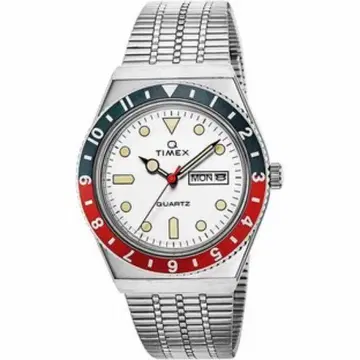 TIMEX 쿼츠 시계 화이트 펩시 베젤