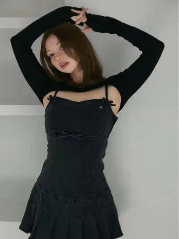 ANDMARY 보니 데님 미니 드레스