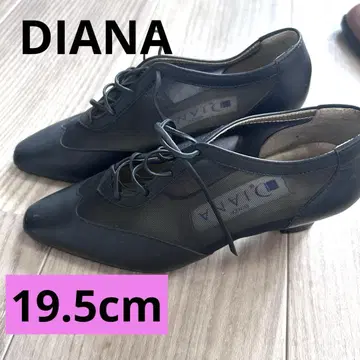 DIANA 다이애나 메쉬 레이스업 슈즈 블랙 힐