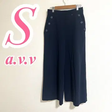 a.v.v 네이비 와이드 팬츠 S 캐주얼 코디  깔끔한 코디  롱