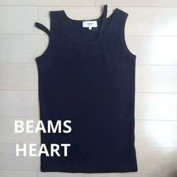 빔즈 HEART 아지메 컷 아웃 탱크탑 리브 빔즈