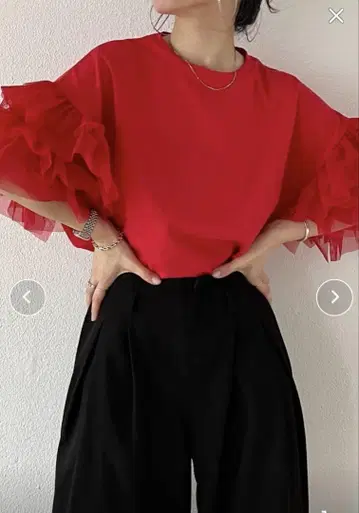 cheer frill tee / 도킹 튤 치어 프릴 티