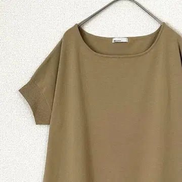 STYLE DELI 니트 튜닉 반팔 크루넥 포켓 부착