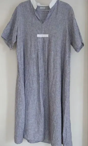 fog linen work 스트라이프 반팔 원피스