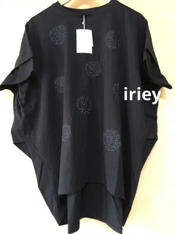 iriey 천축 디자인 도트 자수 코쿤 풀오버 F