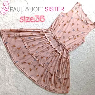 PAUL&JOE SISTER 밤비 슬리브리스 원피스 핑크 36