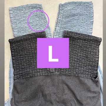 시마무라 데님 셔링 원피스 색스 L 사이즈