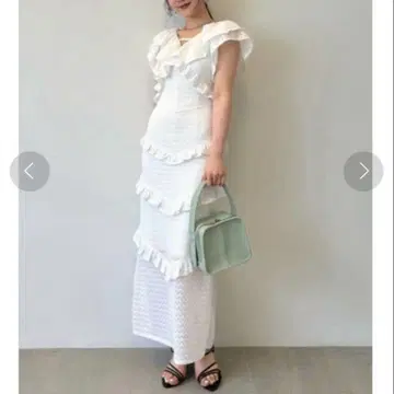 LILY BROWN 스트레치 레이스 원피스 화이트 S