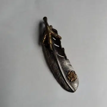 깃털 디자인 실버 펜던트 약 10cm