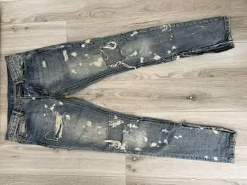 데미지 가공 데님 팬츠