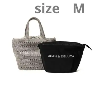 DEAN & DELUCA 빔즈 크로셰 바스켓 백 GREY M