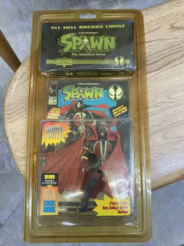 SPAWN 애니메이션 & 웜 헤드 블루 스폰 피규어