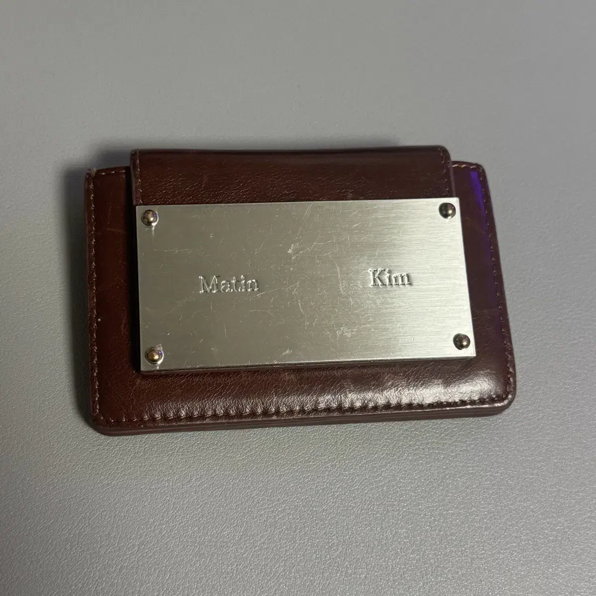 折りたたみ財布 [MATINKIM]vintage accordion wallet in brown MATIN KIM | 마뗑킴 Matin Kim Vintage Accordion Wallet Brown