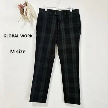 글로벌 워크 GLOBAL WORK 앵클 팬츠 남성용 체크 패턴 M