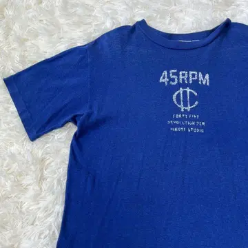 45rpm 티셔츠 블루 로고