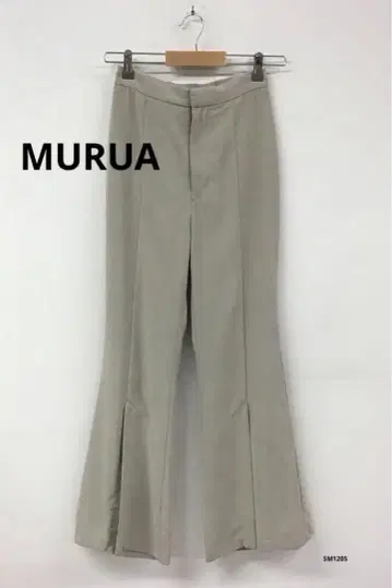 MURUA 무루아 센터 슬릿 플레어 팬츠 슬랙스 베이지 S