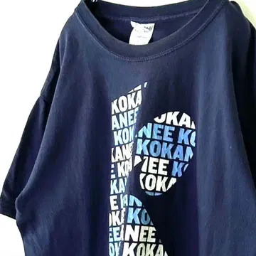 길단 KOKA ANEE KOKI 티셔츠 L 네이비 컬러 구제 의류