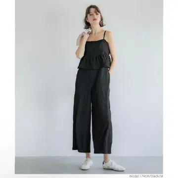 coca 코카 크로스 셔링 페플럼 올인원 블랙 L