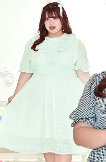 빅 사이즈 Taberunosky 타베르노스키 밀짚 Summer 원피스