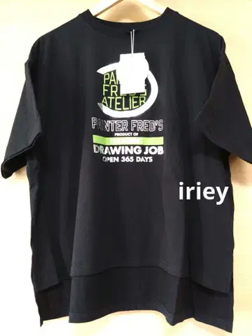 iriey 천축 호일 프린트 티셔츠 F