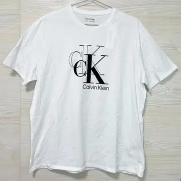 Calvin Klein 캘빈클라인 티셔츠 XL 반팔 로고 화이트