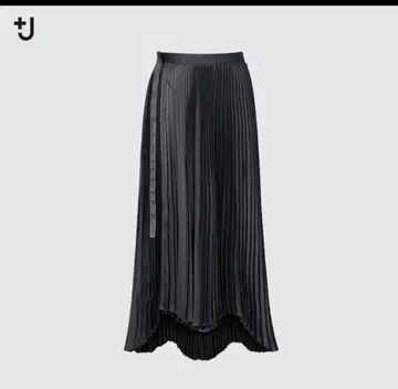 유니클로 플리츠 랩 롱 스커트 미사용품 H57